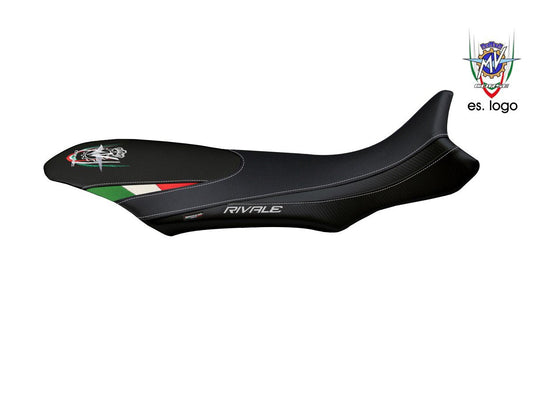 TAPPEZZERIA ITALIA MV Agusta Rivale 800 CC Seat Cover "Sorrento Total Black Tricolor"