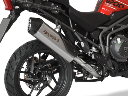 HP CORSE Triumph Tiger 1200 (18/21) Slip-on Exhaust "SPS Carbon Satin" (EU homologated)