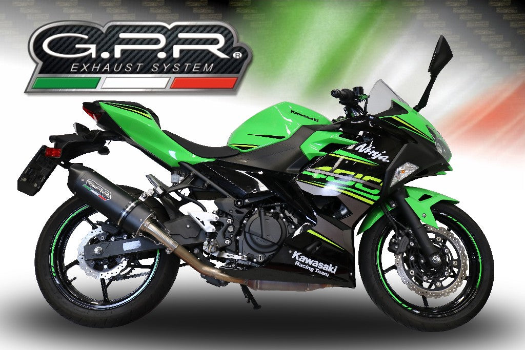 GPR Kawasaki Ninja 400 Slip-on Exhaust "Furore Evo 4 Nero" (EU homologated)