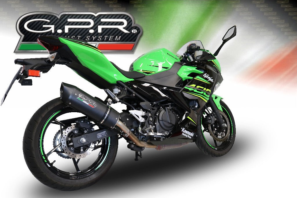 GPR Kawasaki Z400 Slip-on Exhaust "Furore Evo 4 Nero" (EU homologated)