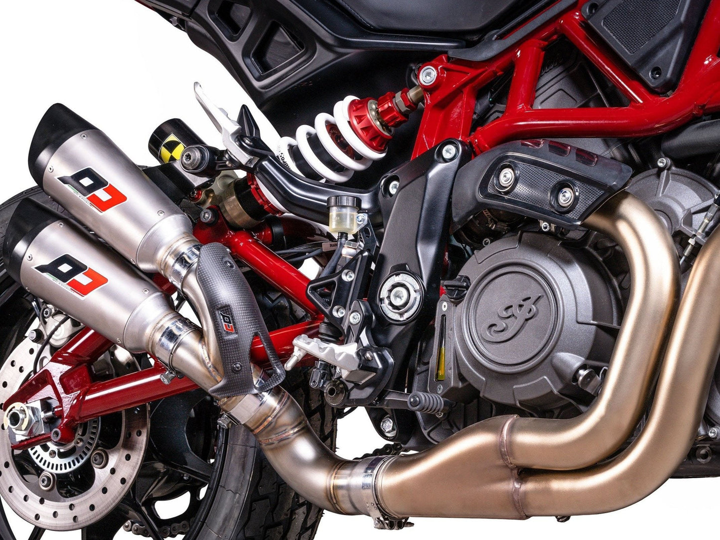 QD EXHAUST Indian FTR 1200 Dual Slip-on Exhaust "Gunshot" (EU homologated)