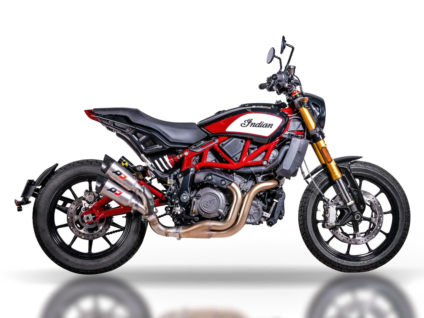 QD EXHAUST Indian FTR 1200 Dual Slip-on Exhaust "Gunshot" (EU homologated)