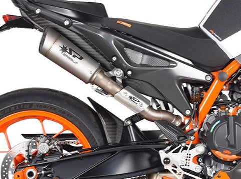 SPARK GKT0115 KTM 790 / 890 Duke (2018+) Titanium Semi-Full Double Exhaust System "GRID-O" (175 mm; approved)