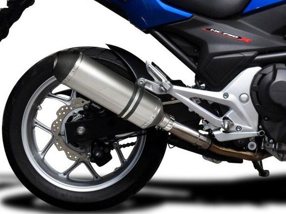 DELKEVIC Honda NC700 / NC750 (12/19) Slip-on Exhaust 13.5" X-Oval Titanium