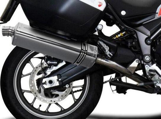 DELKEVIC Ducati Multistrada 950 De-Cat Slip-on Exhaust Stubby 17" Tri-Oval