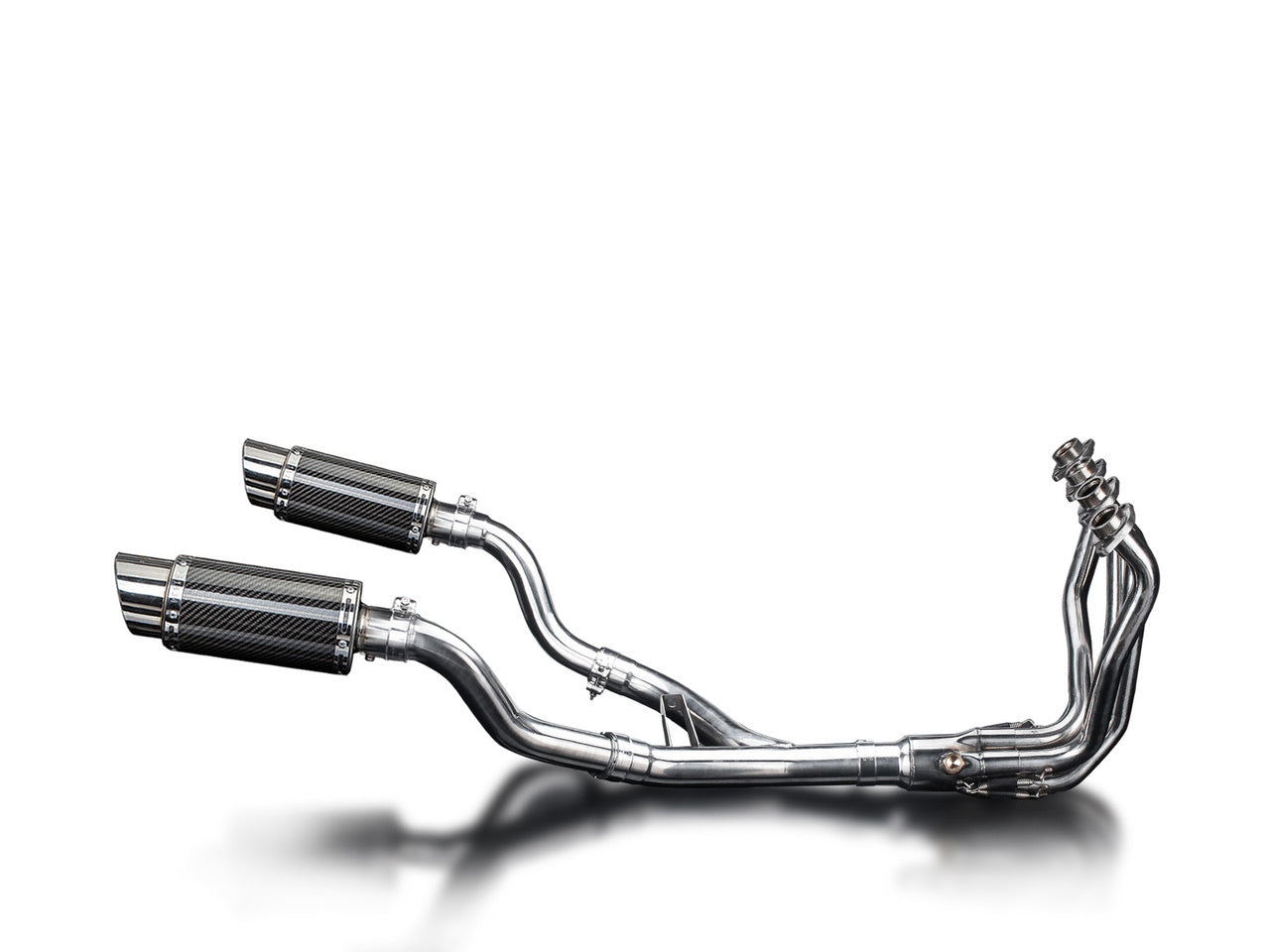 DELKEVIC Kawasaki Ninja 1000 / Z1000 Full Exhaust System with Mini 8" Carbon Silencers