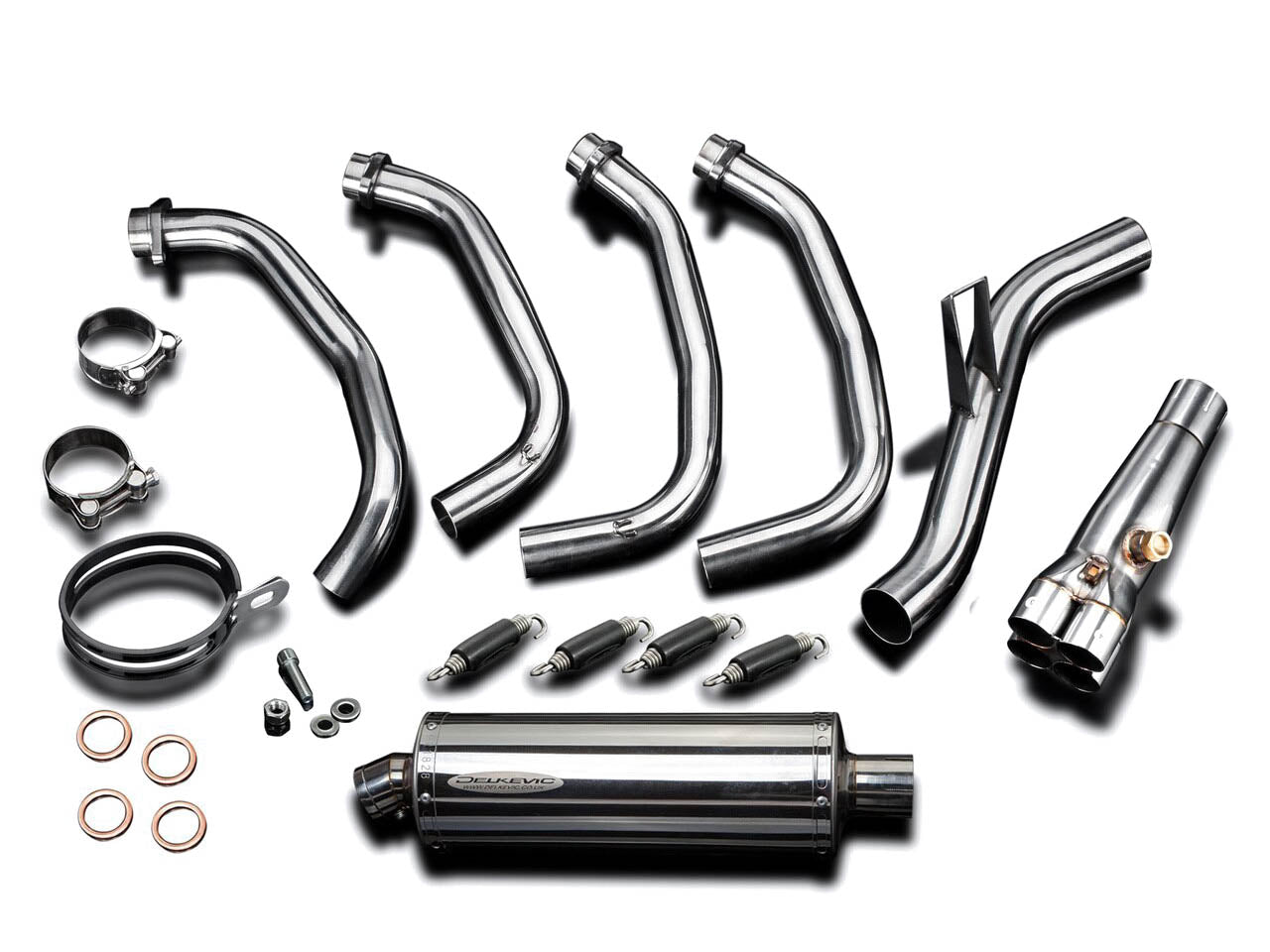 DELKEVIC Kawasaki Z900RS Full Exhaust System with Stubby 14" Silencer