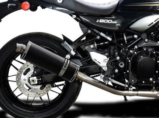 DELKEVIC Kawasaki Z900RS Full Exhaust System with Stubby 14" Carbon Silencer