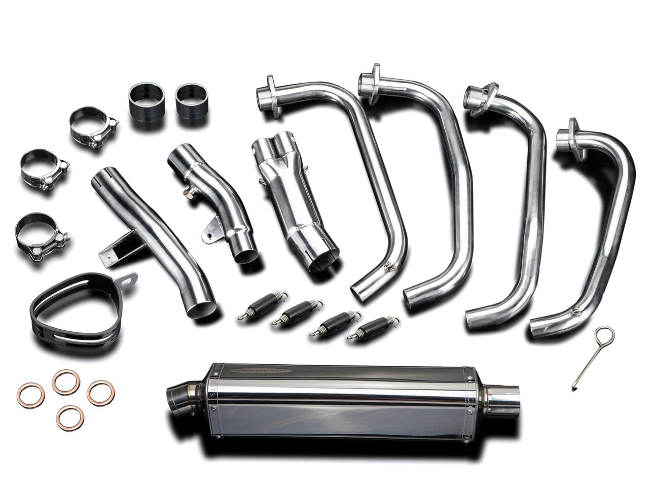 DELKEVIC Honda CB1100 Full Exhaust System with Stubby 17" Tri-Oval Silencer