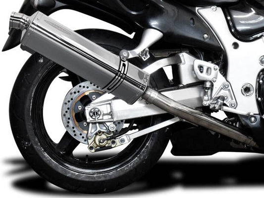 DELKEVIC Suzuki GSXR1300 Hayabusa (99/07) Full 4-2 Exhaust System with Stubby 17" Tri-Oval Silencers