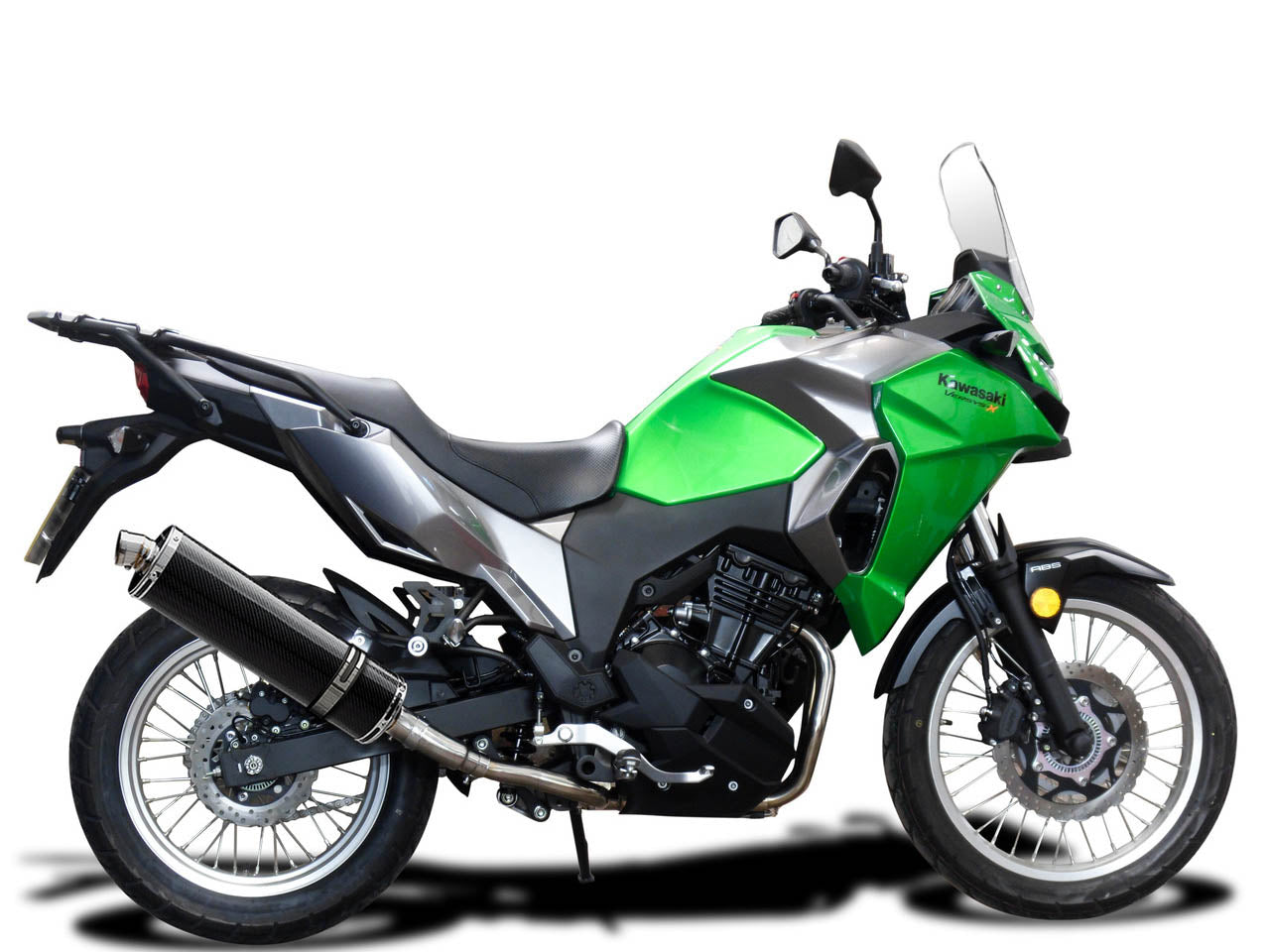 DELKEVIC Kawasaki KLE 300 Versys-X Full Exhaust System with Stubby 18" Carbon Silencer