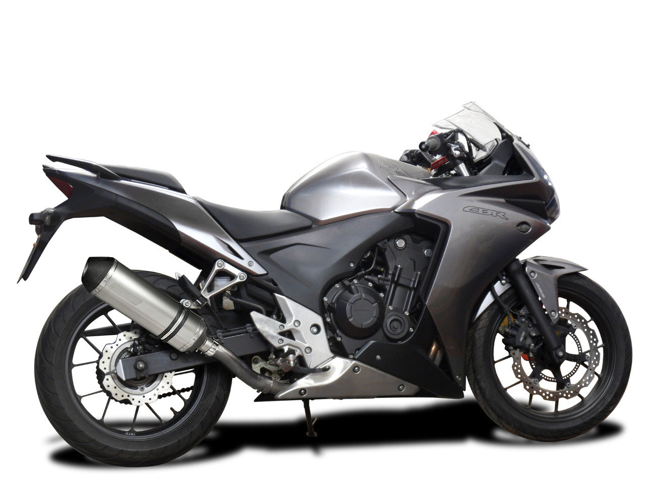 DELKEVIC Honda CB500 / CBR500R Full Exhaust System with 13.5" Titanium X-Oval Silencer