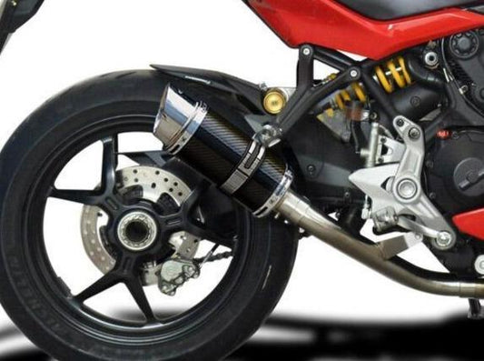 DELKEVIC Ducati Supersport 950/939 De-Cat Slip-on Exhaust Mini 8" Carbon