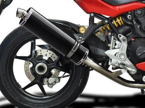 DELKEVIC Ducati Supersport 950/939 De-Cat Slip-on Exhaust Stubby 18" Carbon