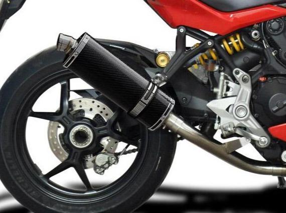 DELKEVIC Ducati Supersport 950/939 De-Cat Slip-on Exhaust Stubby 14" Carbon