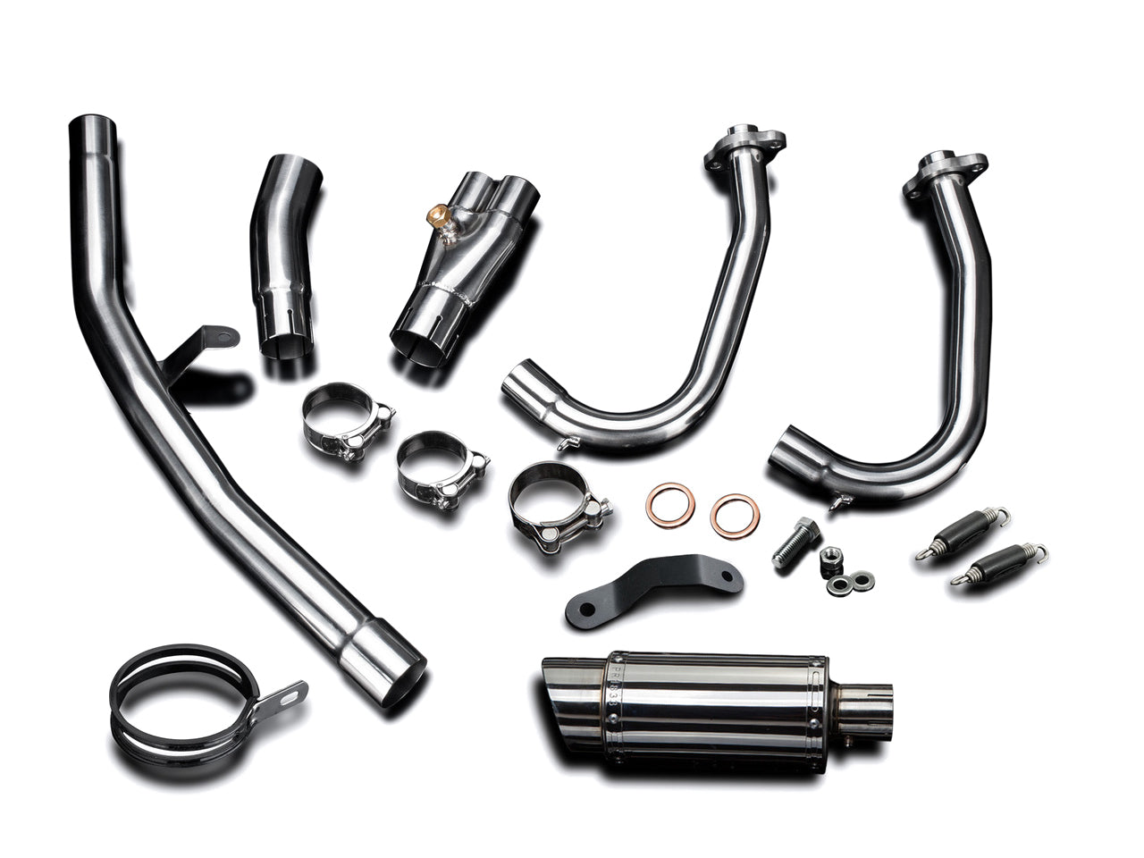 DELKEVIC Kawasaki Ninja 400 / Z400 Full Exhaust System with Mini 8" Silencer