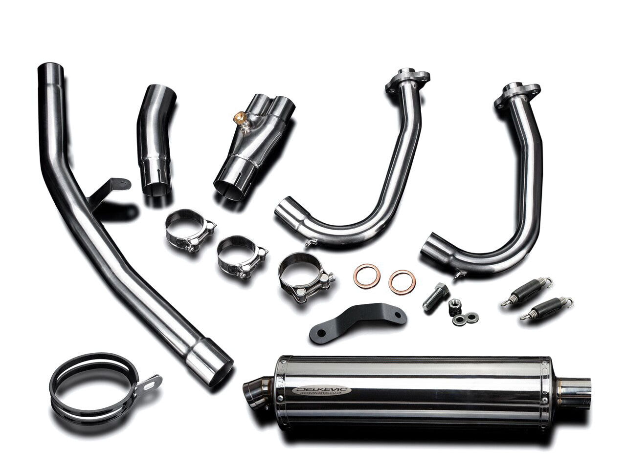 DELKEVIC Kawasaki Ninja 400 / Z400 Full Exhaust System with Stubby 18" Silencer