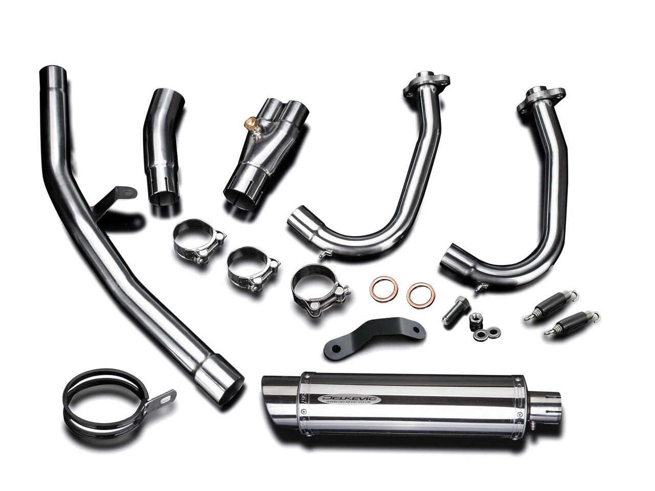 DELKEVIC Kawasaki Ninja 400 / Z400 Full Exhaust System with SL10 14" Silencer