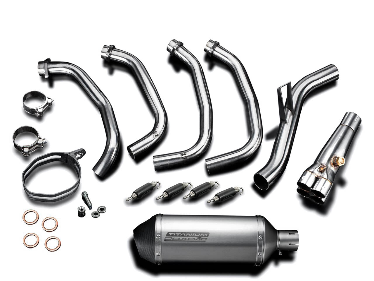 DELKEVIC Kawasaki Z900RS Full Exhaust System with 10" Titanium X-Oval Silencer