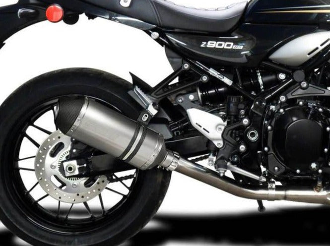 DELKEVIC Kawasaki Z900RS Full Exhaust System with 10" Titanium X-Oval Silencer