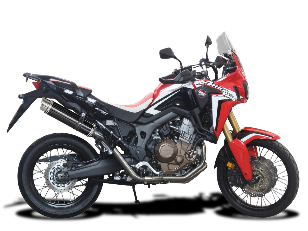 DELKEVIC Honda CRF1000L Africa Twin (16/19) Full 2-1 Exhaust System with DL10 14" Carbon Silencer