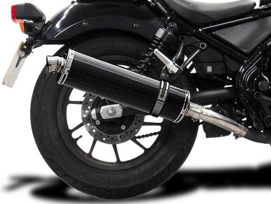 DELKEVIC Honda CMX300/500 Rebel Slip-on Exhaust Stubby 18" Carbon