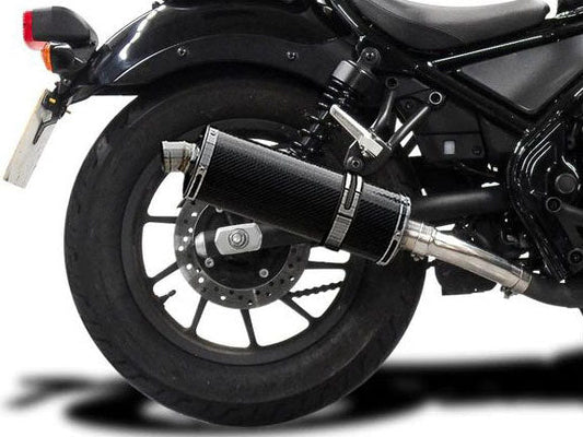 DELKEVIC Honda CMX300/500 Rebel Slip-on Exhaust Stubby 14" Carbon