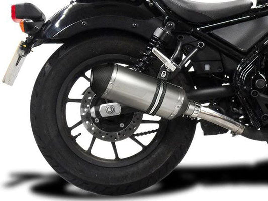 DELKEVIC Honda CMX300/500 Rebel Slip-on Exhaust 10" X-Oval Titanium