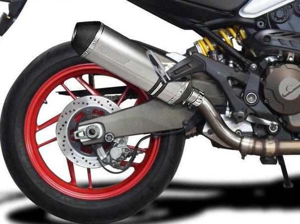 DELKEVIC Ducati Monster 821 / 1200 Slip-on Exhaust 13.5" X-Oval Titanium