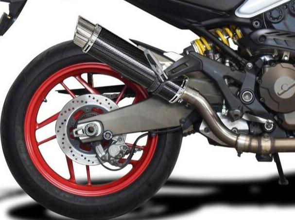 DELKEVIC Ducati Monster 821 / 1200 Slip-on Exhaust DL10 14" Carbon