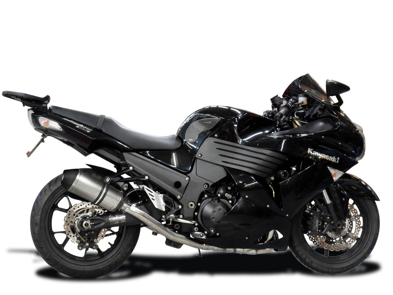 DELKEVIC Kawasaki Ninja ZX-14 (08/11) Full Exhaust System with 10" X-Oval Titanium Silencers