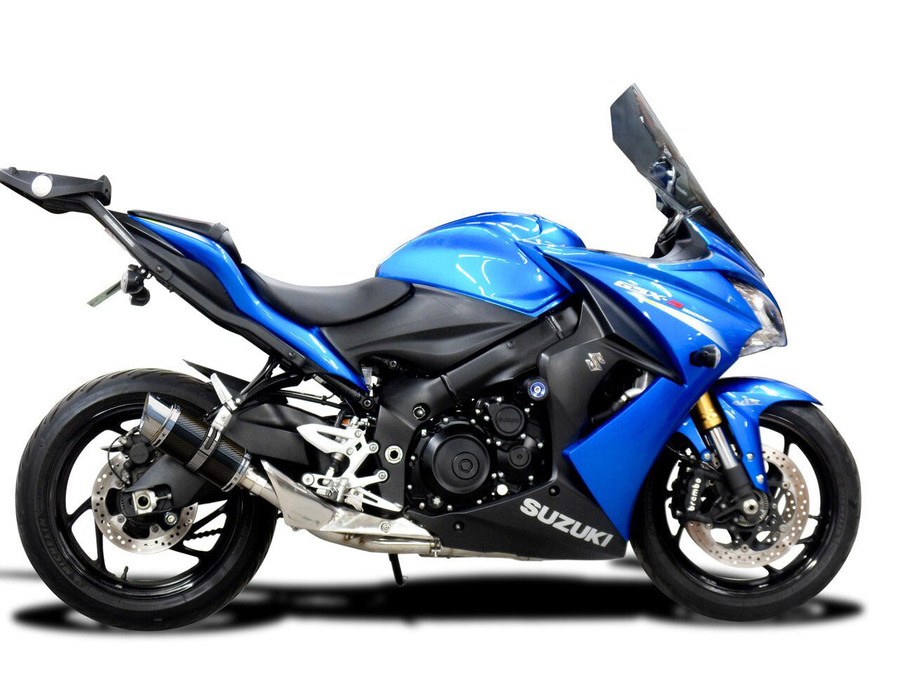 DELKEVIC Suzuki GSX-S1000 Full Exhaust System with Mini 8" Carbon Silencer