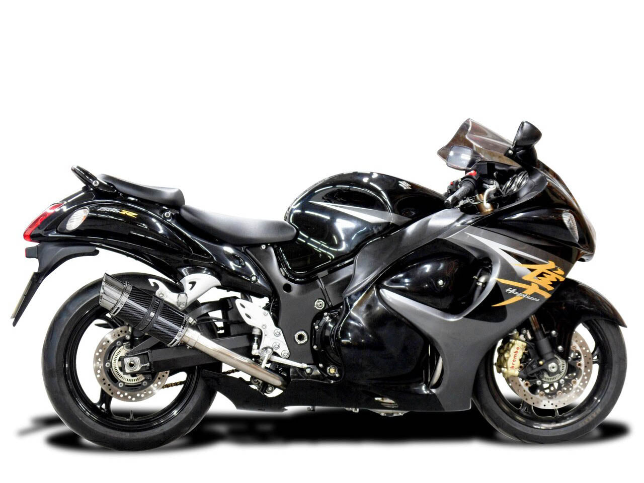 DELKEVIC Suzuki GSXR1300 Hayabusa (08/20) Full 4-1 Exhaust System with Mini 8" Carbon Silencer