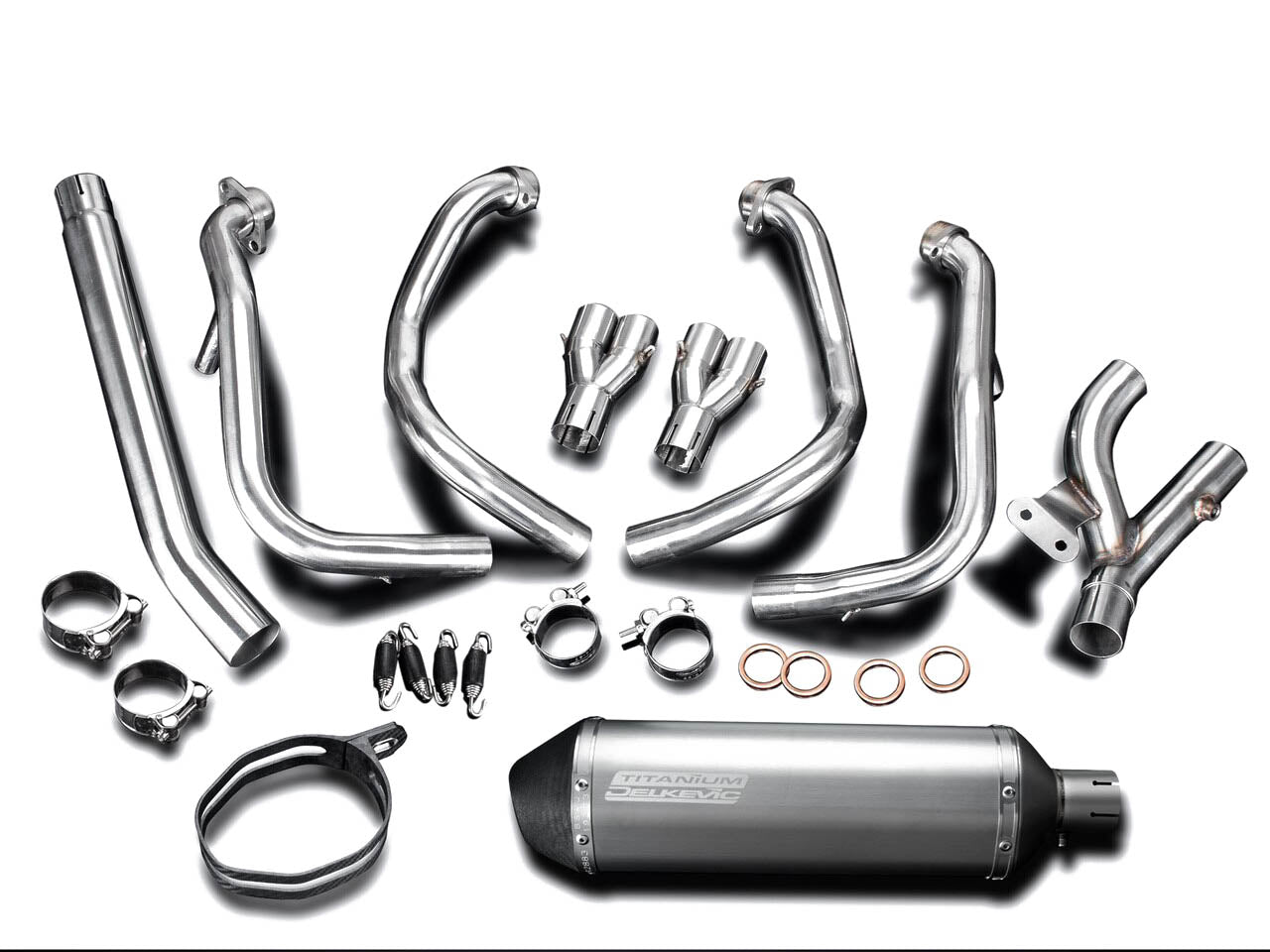 DELKEVIC Suzuki GSXR1300 Hayabusa (08/20) Full 4-1 Exhaust System with 13.5" X-Oval Titanium Silencer