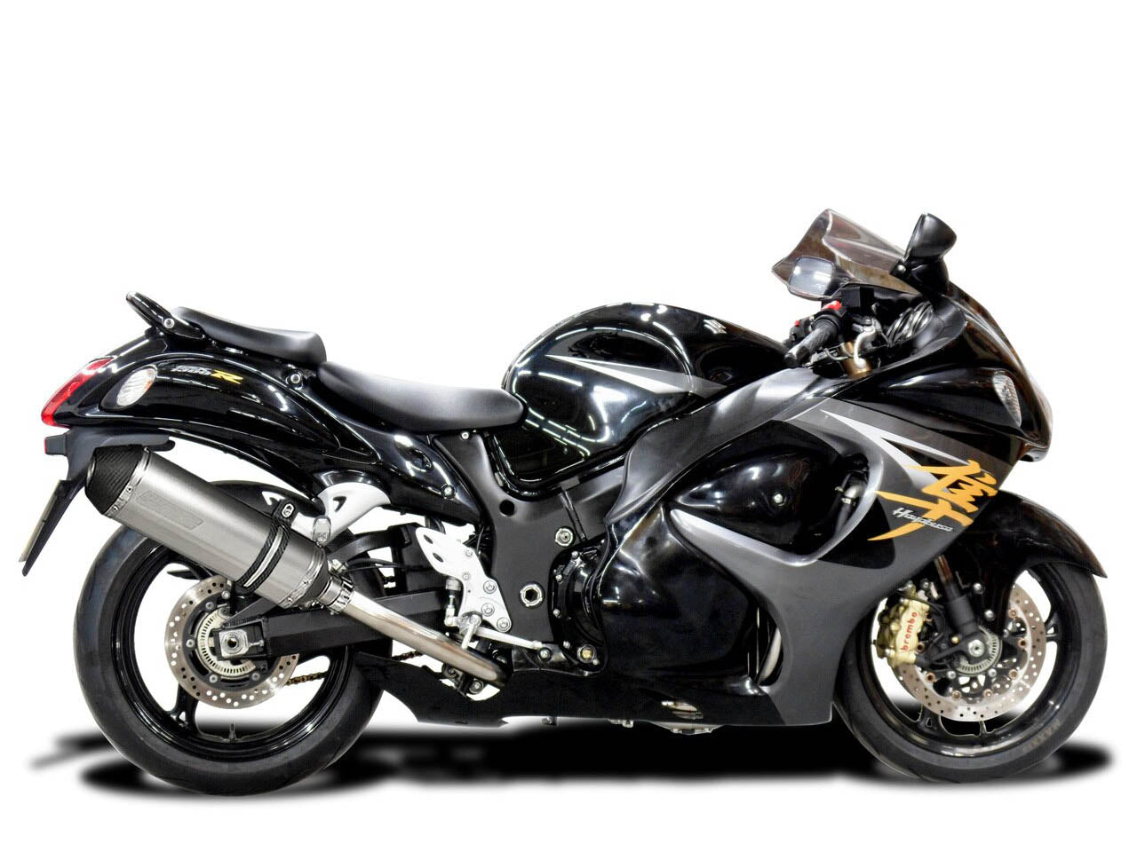 DELKEVIC Suzuki GSXR1300 Hayabusa (08/20) Full 4-1 Exhaust System with 13.5" X-Oval Titanium Silencer