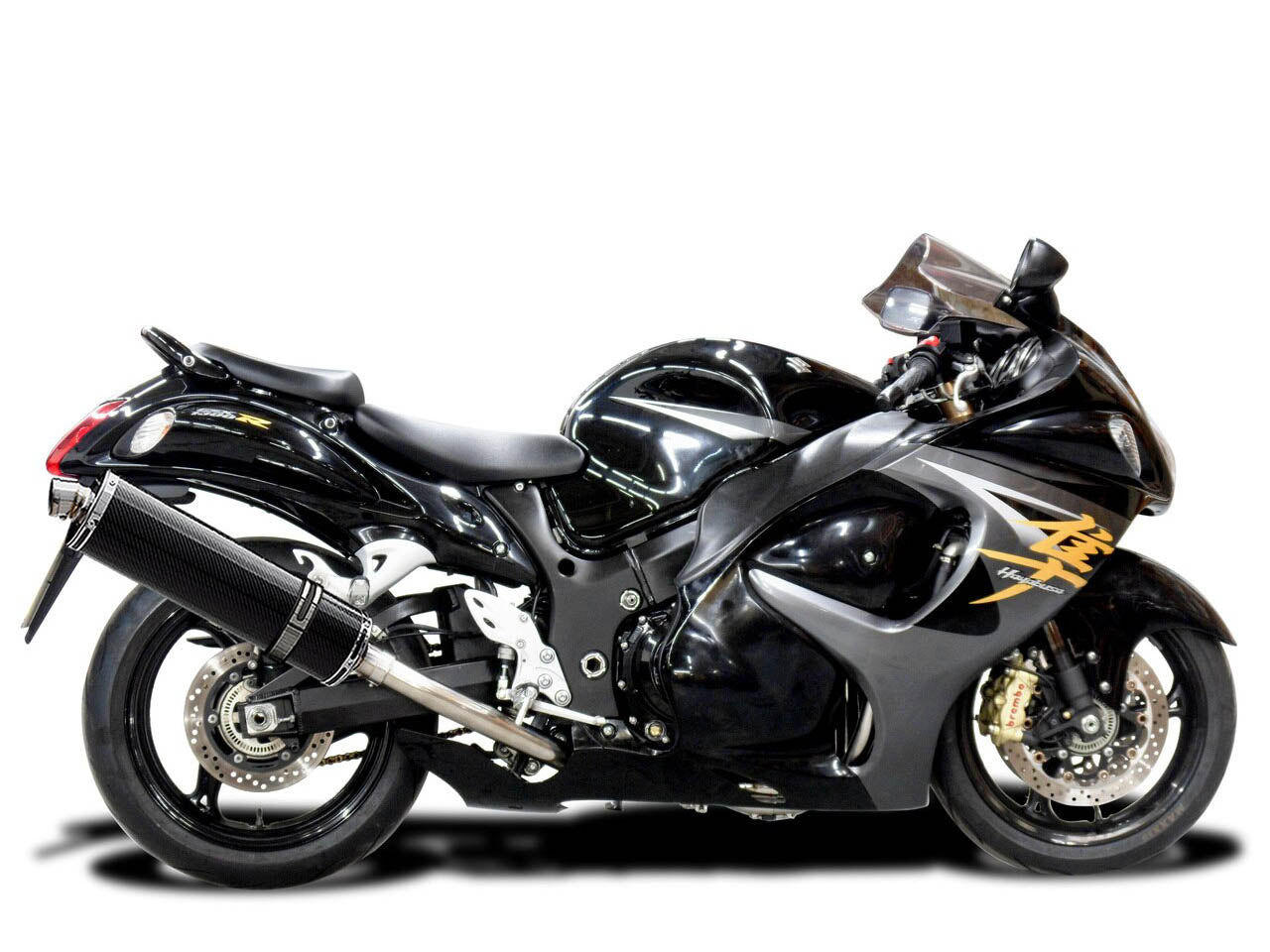 DELKEVIC Suzuki GSXR1300 Hayabusa (08/20) Full 4-1 Exhaust System with Stubby 18" Carbon Silencer