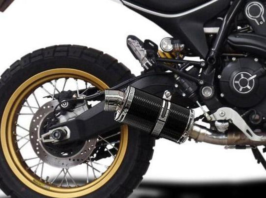 DELKEVIC Ducati Scrambler Desert Sled Slip-on Exhaust DS70 9" Carbon