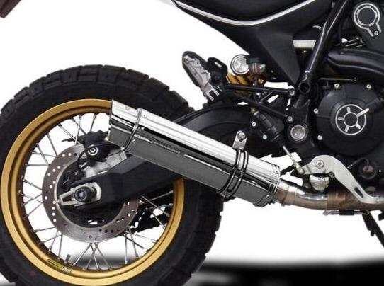 DELKEVIC Ducati Scrambler Desert Sled Slip-on Exhaust SL10 14"