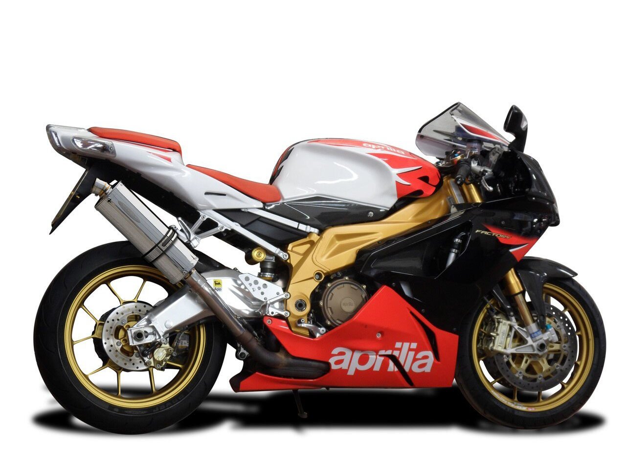 DELKEVIC Aprilia RSV 1000 R / Tuono V2 Slip-on Exhaust Stubby 14"