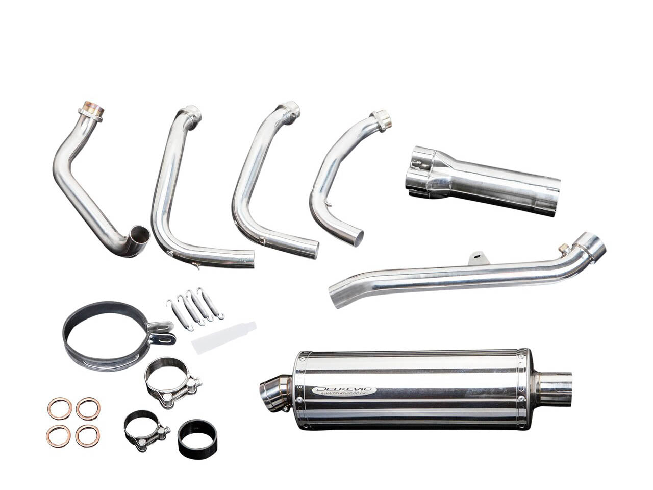 DELKEVIC Honda CBR1100XX Blackbird Full Exhaust System 4-1 with Stubby 14" Silencer