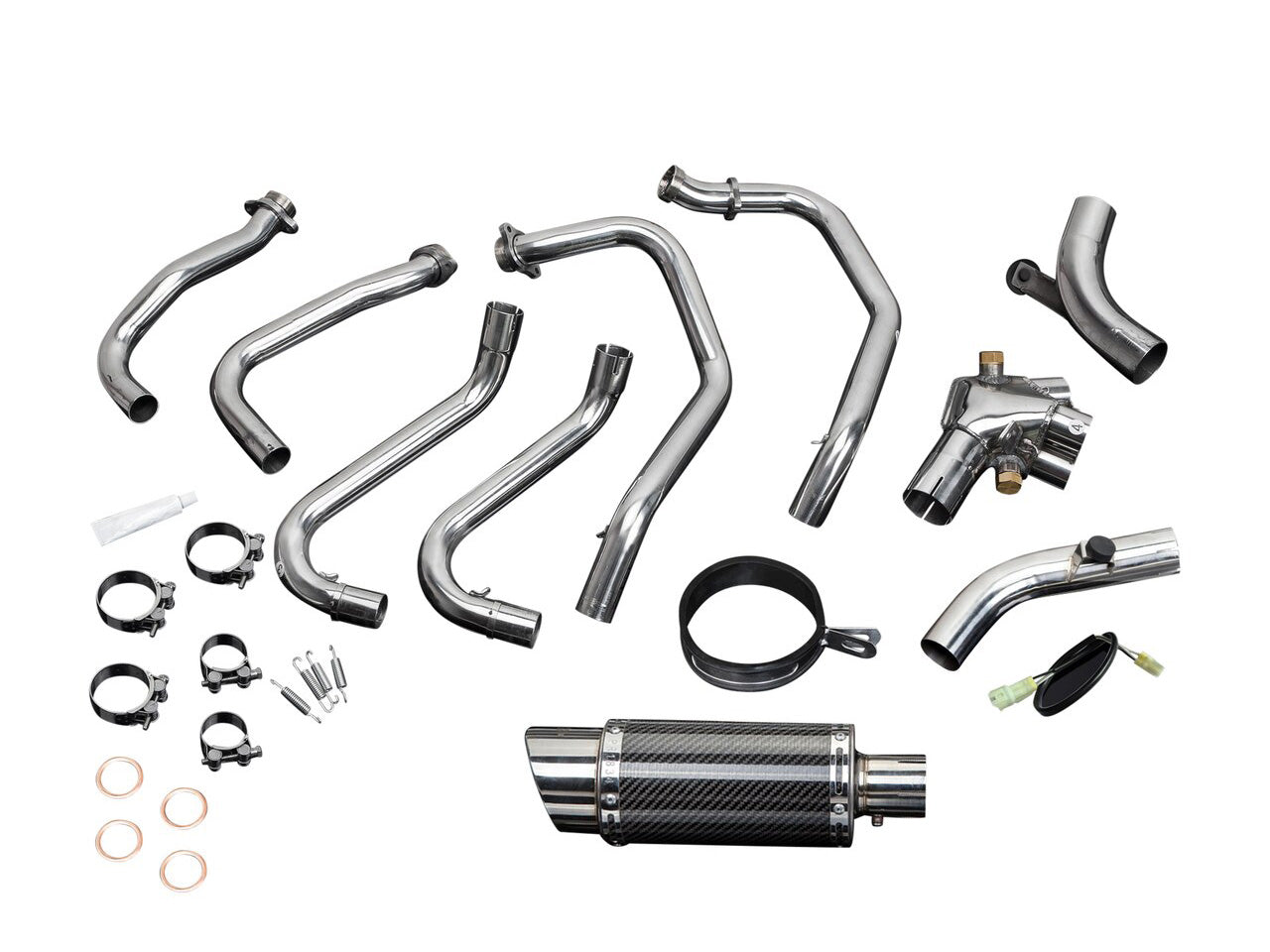 DELKEVIC Honda VFR800 Interceptor (98/01) Full Exhaust System with Mini 8" Carbon Silencer