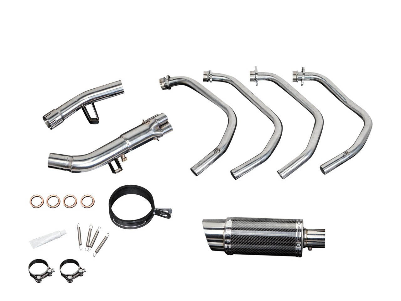 DELKEVIC Suzuki GSX1250FA Traveller Full Exhaust System with Mini 8" Carbon Silencer