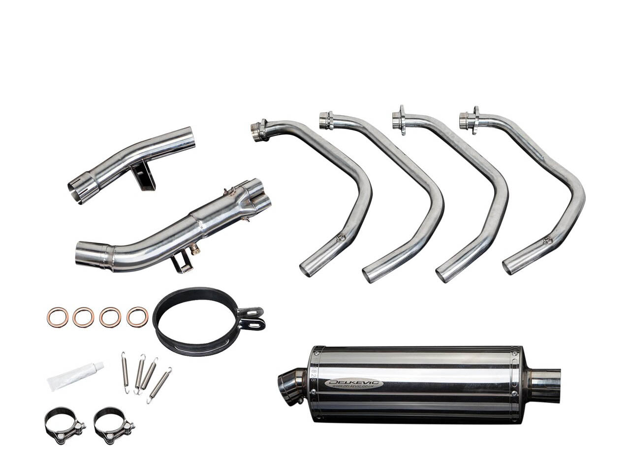 DELKEVIC Suzuki GSX650F Full Exhaust System Stubby 14"