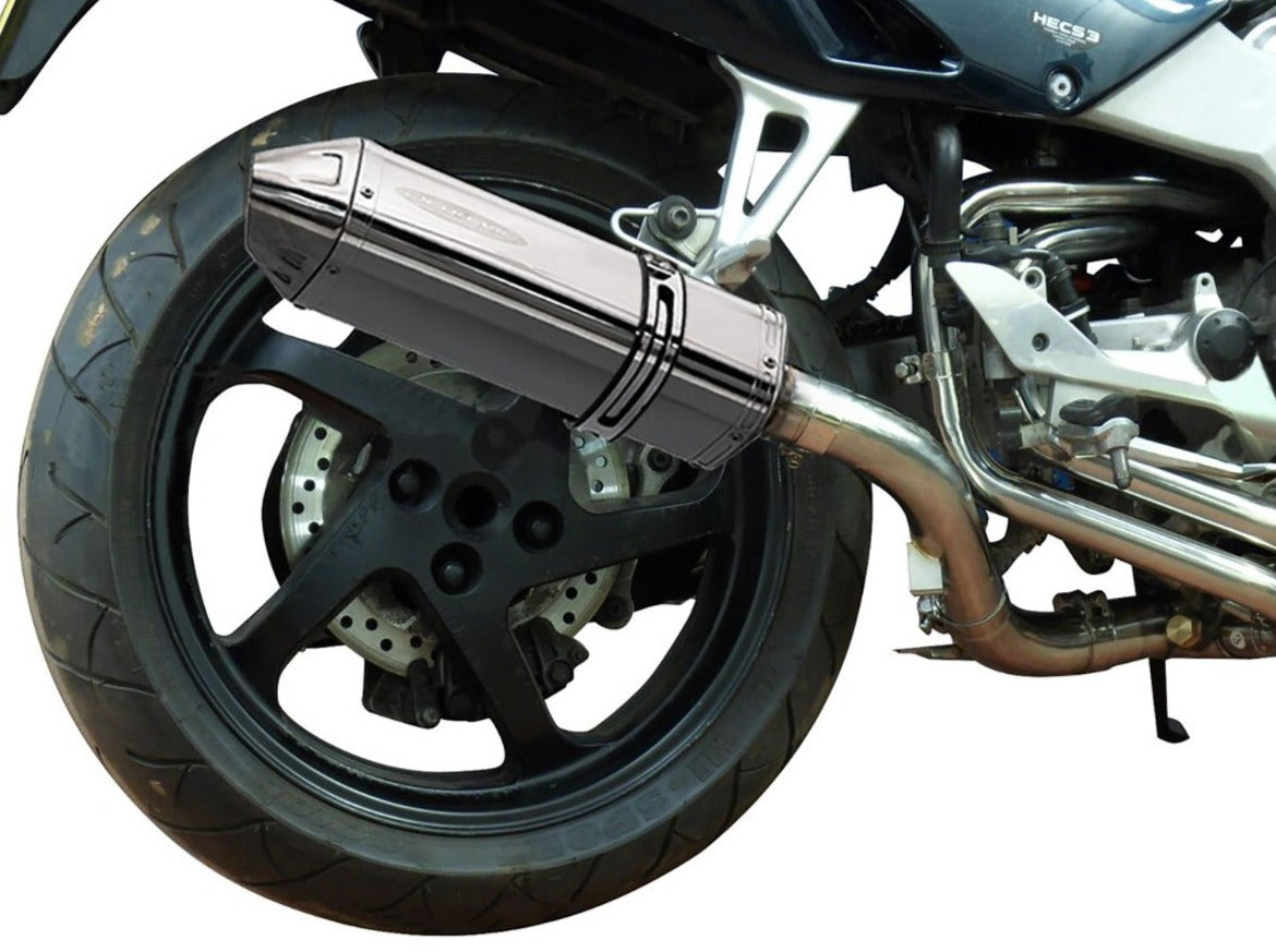 DELKEVIC Honda VFR800 Interceptor (98/01) Full Exhaust System with 13" Tri-Oval Silencer