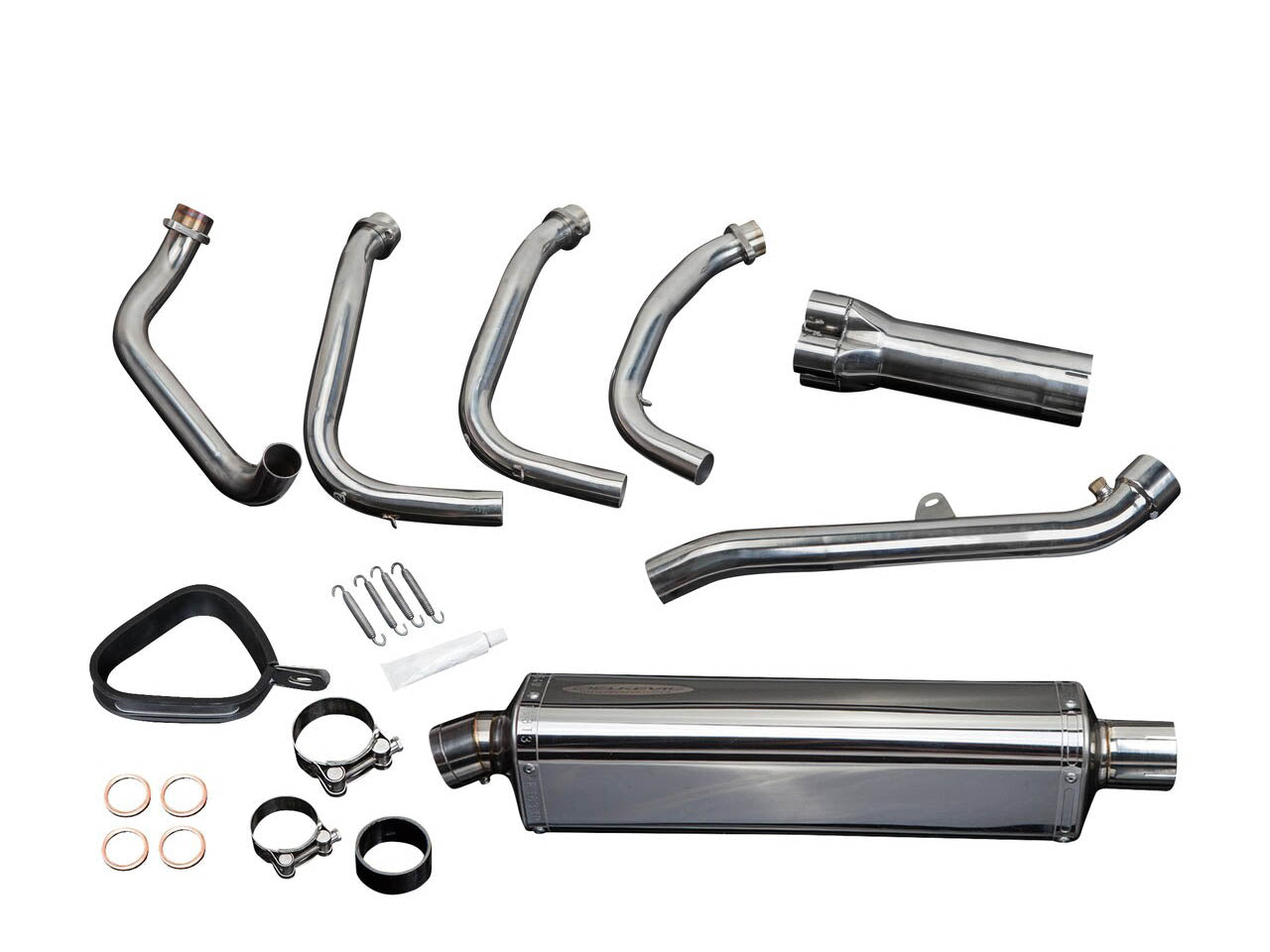 DELKEVIC Honda CBR1100XX Blackbird Full Exhaust System 4-1 with Stubby 17" Tri-Oval Silencer