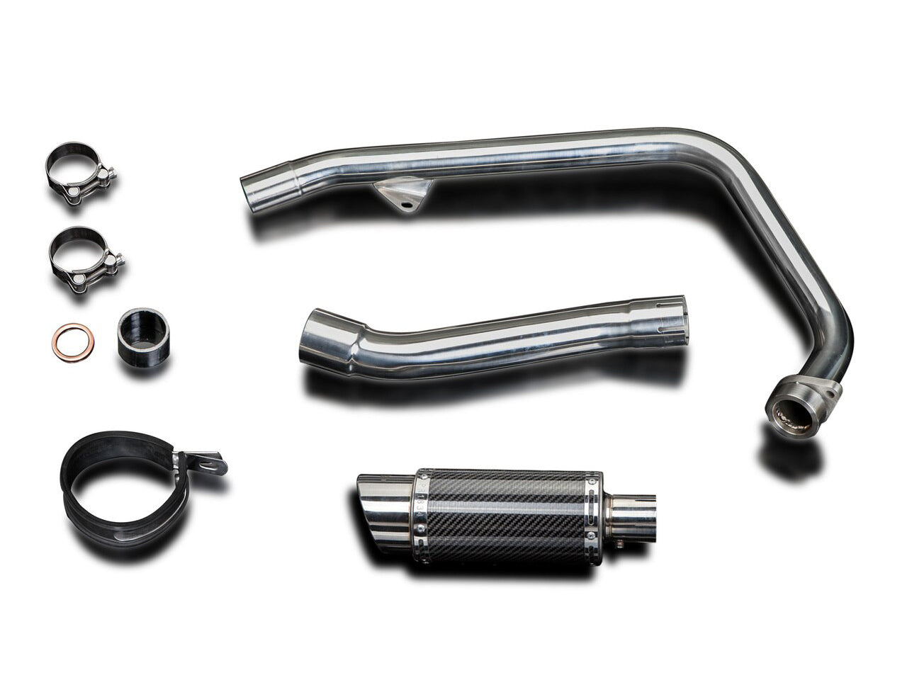 DELKEVIC Honda CBR250R Full Exhaust System with Mini 8" Carbon Silencer