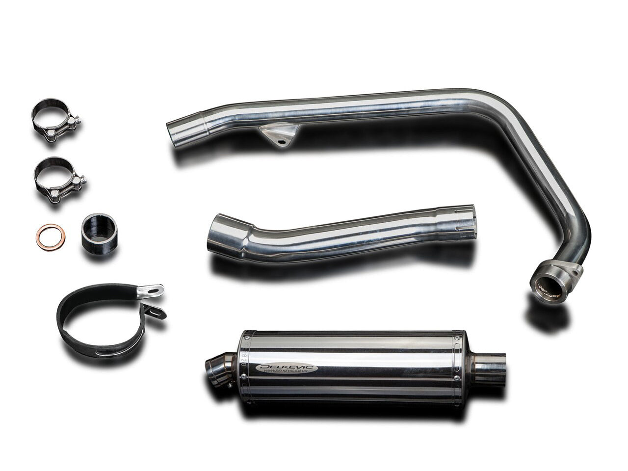 DELKEVIC Honda CBR250R Full Exhaust System with Stubby 14" Silencer