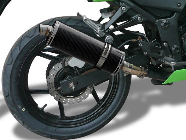 DELKEVIC Kawasaki Ninja 250R (11/13) Full Exhaust System with Stubby 14" Carbon Silencer