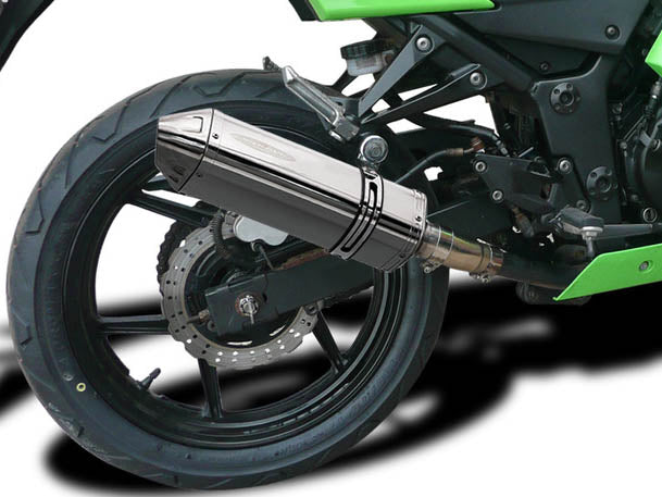 DELKEVIC Kawasaki Ninja 250R (11/13) Full Exhaust System with 13" Tri-Oval Silencer