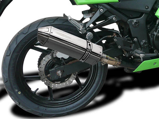 DELKEVIC Kawasaki Ninja 250R (11/13) Full Exhaust System with 13" Tri-Oval Silencer